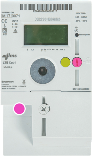 Slimme meter met gemarkeerde P1-poort