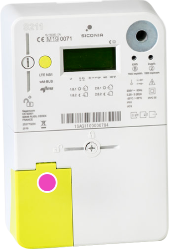 Slimme meter met gemarkeerde P1-poort