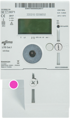 Slimme meter met gemarkeerde P1-poort